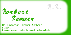 norbert kemmer business card